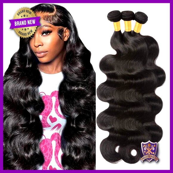 3 Bundles Brazilian Virgin Human Hair Extensions Body Wave 22-26 Inch main image 4